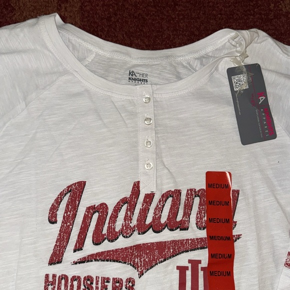 NWT‎ Woman’s Indiana Hoosier 3/4 Sleeve Shirt - Picture 3 of 7